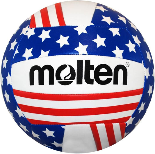Molten Stars and Stripes Recreational Volleyball, Red/White/Blue
